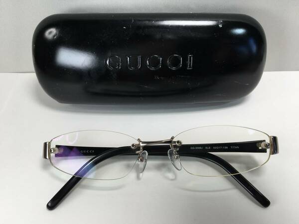 【パケプラ無料】正規良品 GUCCI グッチ GG-9588J 6LB インターロッキングG 度入り メガネフレーム 眼鏡 ケース付き サングラスにも[]