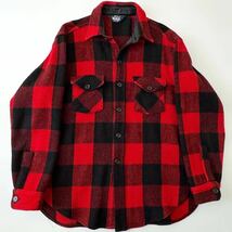 1980s USA製 WOOLRICH バッファロー チェック ウール CPO シャツ ジャケット ビンテージ ウールリッチ ペンドルトン PENDELTON 70s 80s 90s_画像1