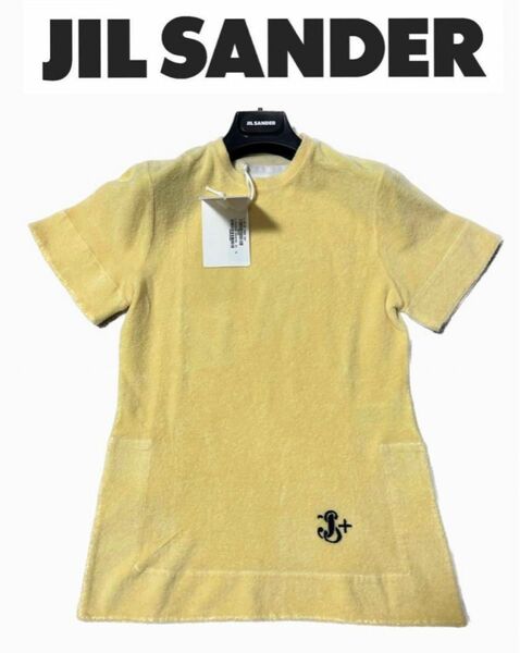 ジルサンダー Tシャツ ロゴ パイル トップス 新品 美品 jilsander 黄色 カットソー 半袖カットソー 正規品