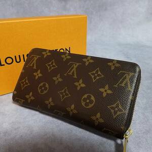 【良好　クリーニング済】　LOUIS VUITTON　ルイヴィトン　モノグラム　レザー　ジッピーウォレット　ラウンドファスナー長財布　M60017 