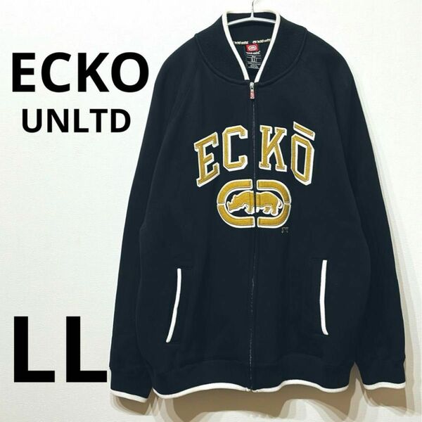 ECKO UNLTD エコー　ジップアップブルゾン　ビッグロゴ　LL 90's 古着