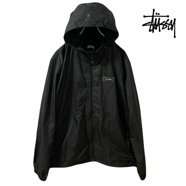 STUSSY SPORT NYLON JACKET フードロゴ