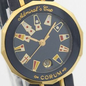 ★良品 1円 CORUM コルム アドミラルズカップ 39.610.31 V-52 QZ 動作品 ガンブルーコンビ KB0128T（KK04）