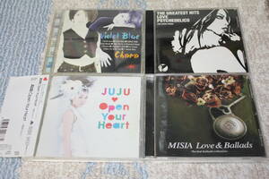 J-POP女性CD4枚★Chara Violet Blue / JUJU Open Your Heart / Love Psychedelico The Greatest Hits / ミーシャ Misia Love & Ballads