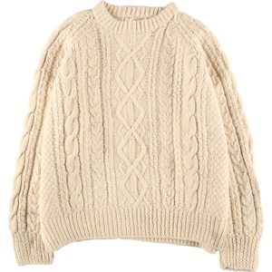 古着 Jo-Ann Knitwear フィッシャーマン アランニットセーター スコットランド製 メンズL /eaa406559