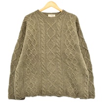 古着 00年代 ジェイクルー J.Crew HAND KNIT ハンドニット フィッシャーマン アランニットセーター メンズL /eaa379697_画像1