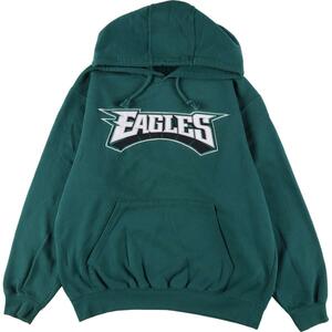 古着 TEAM APPAREL NFL PHILADELPHIA EAGLES フィラデルフィアイーグルス スウェットプルオーバーパーカー メンズL /eaa266252 【LP2401】