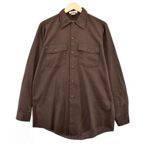 古着 ディッキーズ Dickies 長袖 ワークシャツ メンズM /eaa287721 【LP2401】