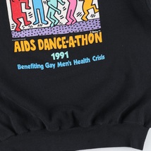 古着 90年代 KEITH HARING キースへリング AIDS DANCE A-THON スウェットシャツ トレーナー USA製 メンズL ヴィンテージ /evb003247_画像5