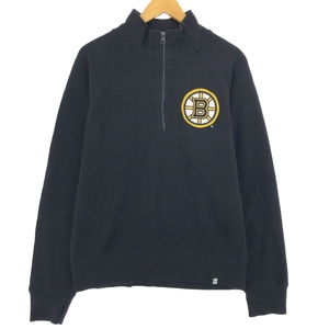 古着 ’47 BRAND NHL BOSTON BRUINS ボストンブルーインズ ハーフジップスウェットシャツ トレーナー メンズL /eaa409610