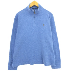 古着 ラルフローレン Ralph Lauren POLO RALPH LAUREN ハーフジップスウェットシャツ トレーナー メンズL /eaa409542