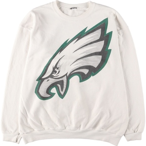 古着 NFL PHILADELPHIA EAGLES フィラデルフィアイーグルス 両面プリント スウェットシャツ トレーナー メンズXL /eaa412764