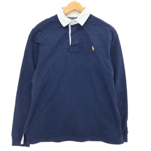 古着 ラルフローレン Ralph Lauren POLO by Ralph Lauren EXCLUSIVE OF DECORATION 長袖 ラガーシャツ メンズL /eaa414149