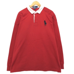 古着 ラルフローレン Ralph Lauren POLO by Ralph Lauren ミドルポニー 長袖 ラガーシャツ メンズXL /eaa414934