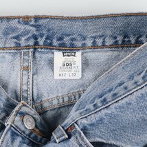 古着 00年代 リーバイス Levi's 505 REGULAR FIT STRAIGHT LEG テーパードデニムパンツ USA製 メンズw32 /eaa307652_画像4