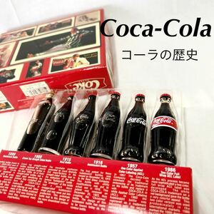 ▲ Coca-Cola コカコーラ 瓶デザイン 歴史 1899〜1986年 ミニコーラ瓶デザイン ミニチュア レトロ コレクション 7.5cm瓶 [OTFM-315