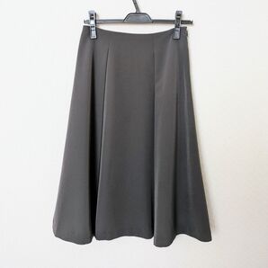 nano・universe ナノ ユニバース ダブルクロス タックフレアスカート ひざ丈スカート フレアスカート タックスカート