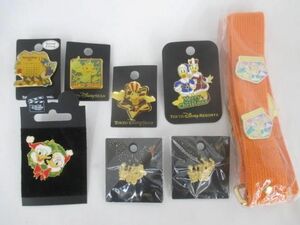 【同梱可】中古品 ディズニー ピンバッジ ピントレーディング ランヤード 8点 グッズセット ドナルド デイジー 他