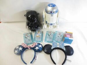 【同梱可】中古品 ディズニー チェシャ猫 ダースベイダー BB-8 他 ポップコーンバケット カチューシャ バイナルメー