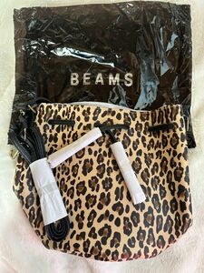 オトナミューズ特別付録 BEAMS ヒョウ柄 巾着ポシェット