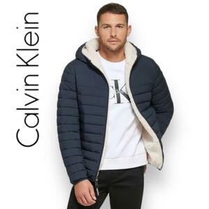 新品 Calvin Klein カルバンクライン 中綿ジャケット ダウンジャケット L ネイビー Calvin Klein メンズ Jacket 海外限定 ダウン