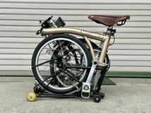 『BROMPTON ブロンプトン』台湾製 内装3段 折り畳み自転車 折畳 パーツ交換有り 収納バッグ BROOKS ブルックス サドル saddle_画像7