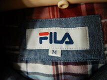 to7179　FILA　フィラ　長袖　チェック　ボタンダウン　シャツ　BDシャツ　人気　送料格安_画像4