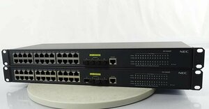 2台セット 初期化済 NEC QX-S4028P 24ポート L2 スイッチ ルーター NEC Router 中古 ネットワーク switch 通信 S011911