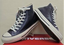 ★2023春夏★CONVERSE ALL STAR (R) OLIVE GREEN LEATHER HI（コンバース　オールスター(R)オリーブ　グリーンレザー）ディープシー27.5_画像2