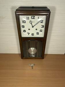 振り子時計 愛知時計 No.2354R 掛け時計 ボンボン時計 まきねじ付き 掛時計 昭和レトロ レトロ アンティーク 