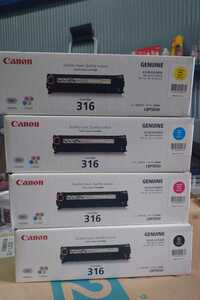 Canon キャノン LBP5050トナーカートリッジ 316 全色 イエロー ブラック マゼンタ シアン 