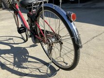 R18　中古電動アシスト自転車 1円売切り！ パナソニック ビビ 赤 説明書付き 配送エリア内は送料3800円でお届_画像6