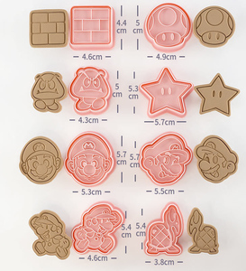 j クッキー型　8個セット　かわいい　アニメ クッキー　　お菓子作り　型抜き　　アイシングクッキー　キャラ弁粘土作り1