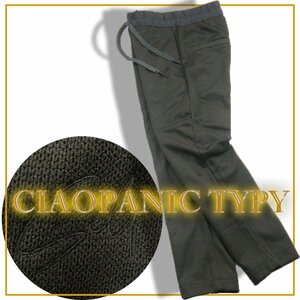 新品 【暖パン!】 CIAOPANIC TYPY 裏起毛 フリース イージーパンツ 秋冬 M ニット カーキ ★340635 チャオパニック リモート