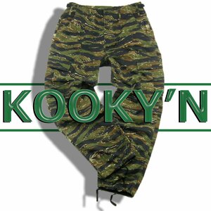 新品 KOOKY'N 【M-65】 こだわりの逸品! リップストップ生地 カーゴパンツ オールシーズン ★343718 カモ タイガーカモ 迷彩 ミリタリー