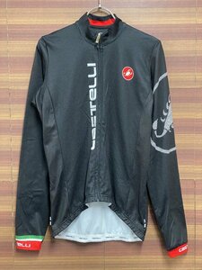 HM986 カステリ CASTELLI 長袖 サイクルジャージ 黒 M