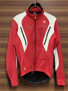 HM989 カステリ CASTELLI 裏起毛 長袖 サイクルジャージ 赤 M