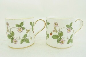 X099-J24-367 WEDGWOOD ウエッジウッド ワイルドストロベリー カップ 2点 現状品⑧