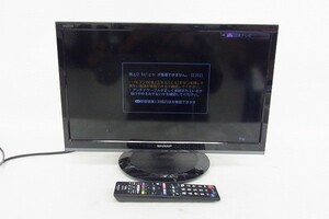 X004-S20-6642 SHARP シャープ AQUOS LC-19P5 2018年製 液晶カラーテレビ 通電確認済 現状品⑧＠