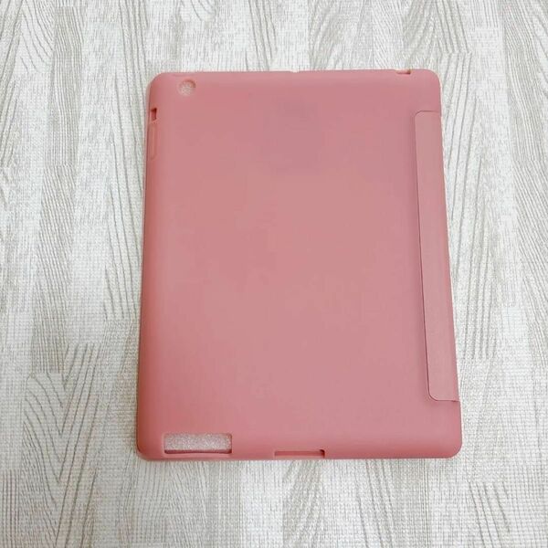 iPad 2/3/4 ケース 超薄型 超軽量 ソフトスマートカバー ピンク