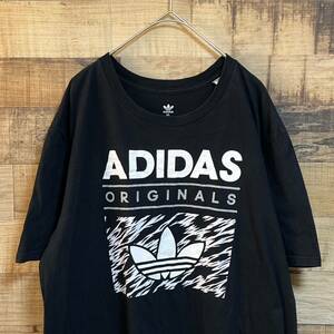 adidasアディダス　半袖Tシャツ　トレフォイルロゴプリント　サイズXL