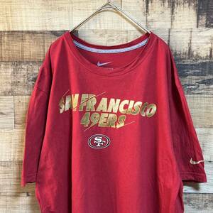 NIKEナイキ　半袖Tシャツ　サンフランシスコ・49ers ロゴプリント　ビッグサイズXXL オーバーサイズ