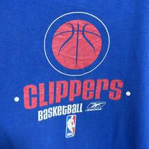 Reebok リーボック　半袖Tシャツ　NBA ロサンゼルス・クリッパーズ　ロゴプリント　ビッグサイズXXL オーバーサイズ_画像2