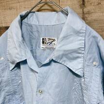 Tony Creaciones キューバシャツ　オープンカラー　半袖シャツ　ライン刺繍　水色　ビッグサイズXXXL オーバーサイズ_画像2