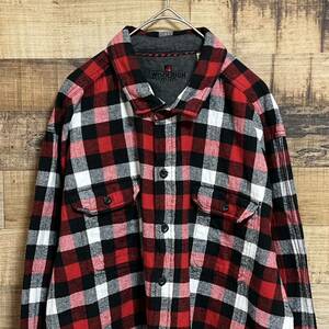 WOOLRICH ウールリッチ　フランネルシャツ 長袖シャツ ブロックチェック柄　ヘリンボーン　ビッグサイズXXL オーバーサイズ