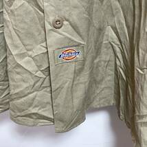 Dickies ディッキーズ　ワークシャツ 長袖シャツ シンプル無地 ワンポイントロゴ ビッグサイズ2X オーバーサイズ_画像3