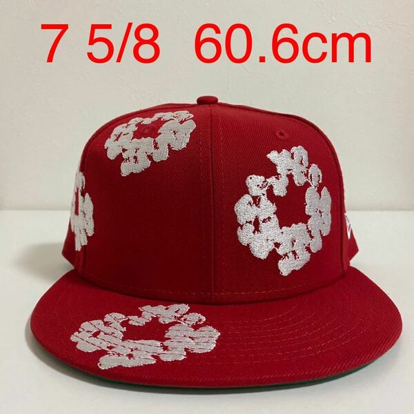 新品 Denim Tears New Era Cotton Wreath Cap Red 7 5/8 60.6cm デニムティアーズ ニューエラ コラボ キャップ レッド 帽子 Hat