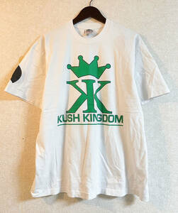 KUSH KINGDOM　半袖　Tシャツ　クッシュ（Kush）　ロゴ　METHOD MAN　ホワイト　白　XLサイズ