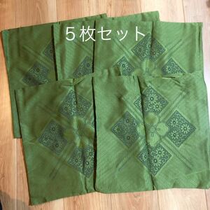  free shipping 45×45 5 pieces set zabuton cover deep green pillowcase 