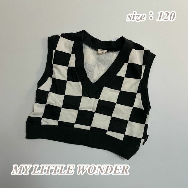 【#489】MY LITTLE WONDER マイリトルワンダー チェッカー柄 ベスト 120